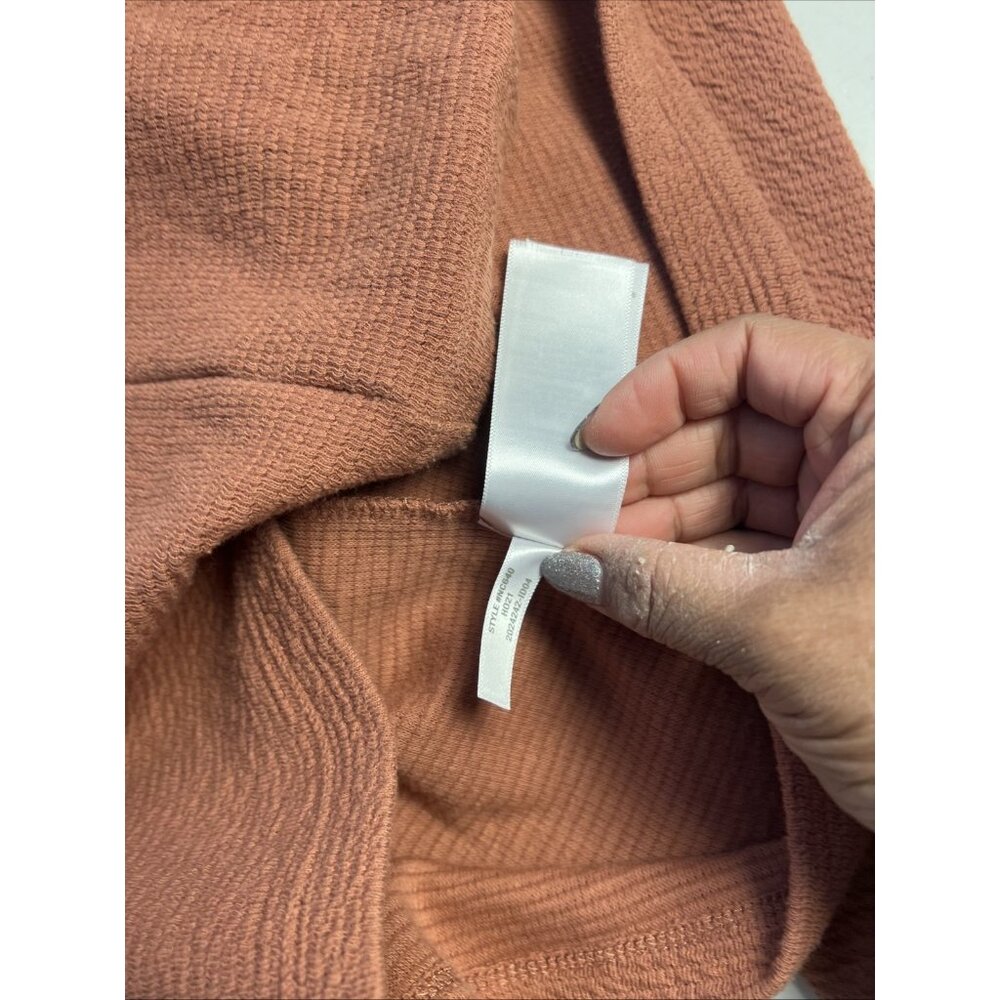 Madewell Pleated Statement Puff Sleeves Dusty Orange Rust Autumn‎ Top Size XS - Picture 8 of 10